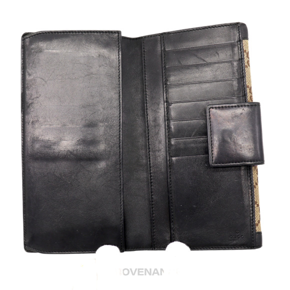 🔴 Gucci Long Wallet - GG Canvas Stripe - Picture 5 of 8